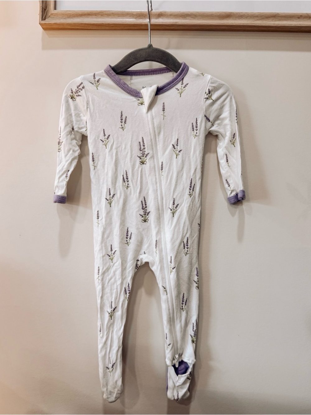 Kyte Baby Lavender Print Footie 3-6M *READ DESCRIPTION*
